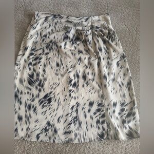 SHEIN Black and Tan A-Line Knee-Length Skirt